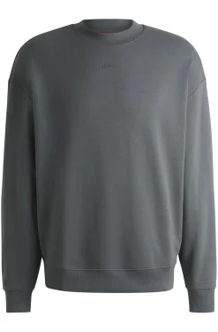 Herren Hugo Red Sweatshirt aus Baumwoll-Terry mit Logo-Print