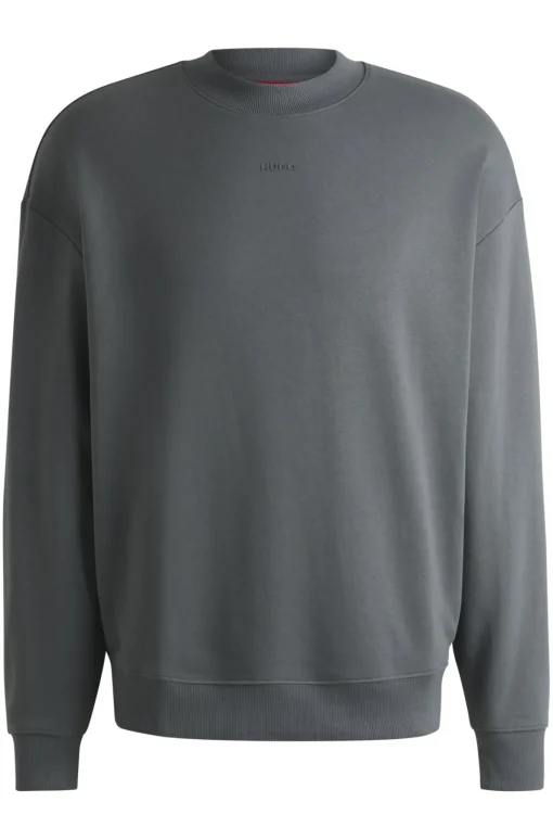 Herren Hugo Red Sweatshirt aus Baumwoll-Terry mit Logo-Print