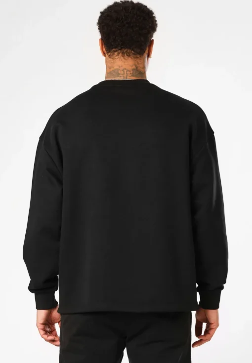 Herren Hugo Blue Sweatshirt aus Baumwoll-Terry mit Logo