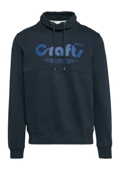 Herren s.Oliver Sweatshirt mit Frontprint und Snood-Kragen