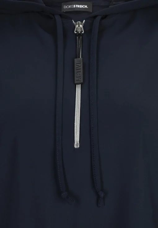 Damen Doris Streich Sweatshirt mit Kapuze und dekorativem Reißverschlussanhänger