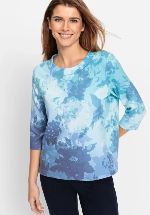 Damen Olsen Sweatshirt mit Panneaux-Print
