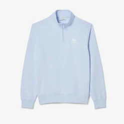 Herren Lacoste Sweatshirt mit Reißverschluss, hohem Kragen und Print