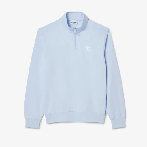 Herren Lacoste Sweatshirt mit Reißverschluss, hohem Kragen und Print