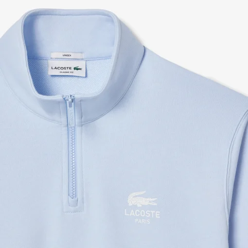 Herren Lacoste Sweatshirt mit Reißverschluss, hohem Kragen und Print