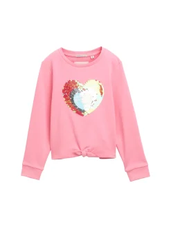 Kinder Tom Tailor Denim Sweatshirt mit Wendepailletten