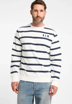 Herren Elbsand Sweatshirt Rundhals Streifen Mert