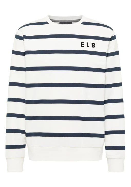 Herren Elbsand Sweatshirt Rundhals Streifen Mert