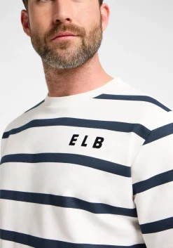 Herren Elbsand Sweatshirt Rundhals Streifen Mert