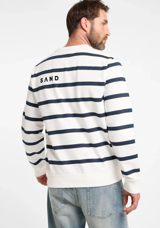 Herren Elbsand Sweatshirt Rundhals Streifen Mert