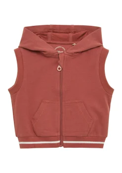 Kinder s.Oliver Sweat-Weste aus Baumwollstretch mit Kapuze