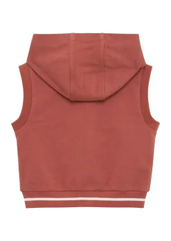 Kinder s.Oliver Sweat-Weste aus Baumwollstretch mit Kapuze