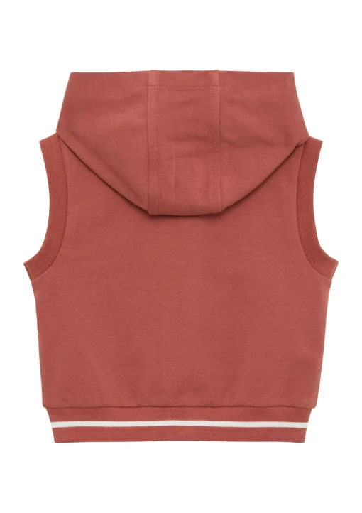 Kinder s.Oliver Sweat-Weste aus Baumwollstretch mit Kapuze