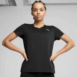 Damen Puma TAD ESSENTIALS T-Shirt mit V-Ausschnitt Damen