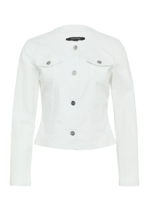 Damen Comma Taillierte Jeansjacke mit Waschung