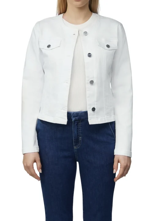 Damen Comma Taillierte Jeansjacke mit Waschung