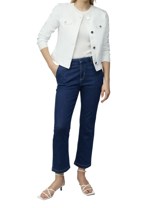 Damen Comma Taillierte Jeansjacke mit Waschung
