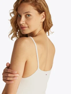 Damen Tommy Jeans Tank Top mit Spitzenbesatz