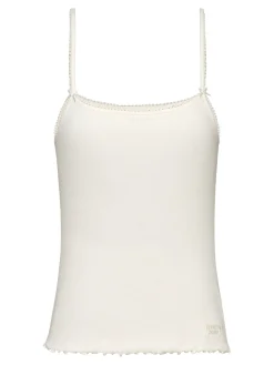 Damen Tommy Jeans Tank Top mit Spitzenbesatz