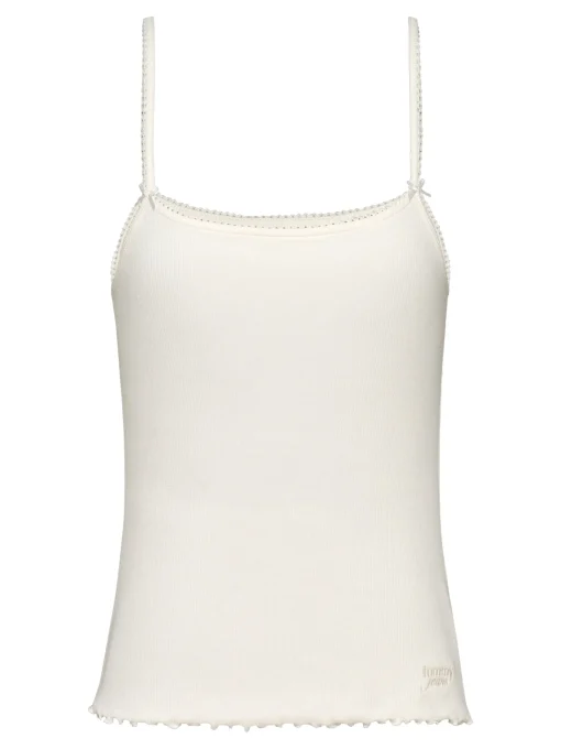 Damen Tommy Jeans Tank Top mit Spitzenbesatz