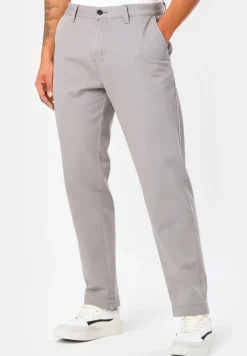 Herren Hugo Red Tapered-Fit Hose aus Baumwoll-Twill mit mittlerer Bundhöhe
