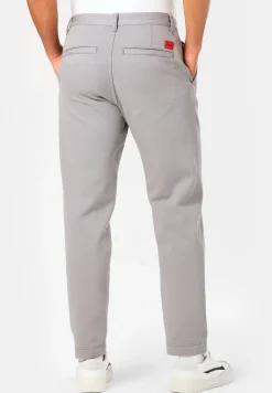 Herren Hugo Red Tapered-Fit Hose aus Baumwoll-Twill mit mittlerer Bundhöhe
