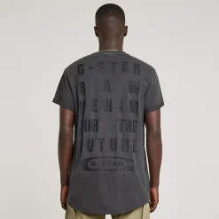 Herren G-Star Text Back Overdyed T-Shirt