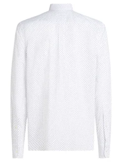 Herren Tommy Hilfiger TH Flex gepunktetes Regular Fit Hemd