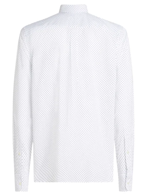 Herren Tommy Hilfiger TH Flex gepunktetes Regular Fit Hemd