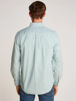 Herren Tommy Hilfiger TH Flex gestreiftes Regular Fit Hemd