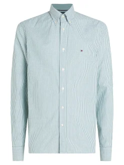 Herren Tommy Hilfiger TH Flex gestreiftes Regular Fit Hemd