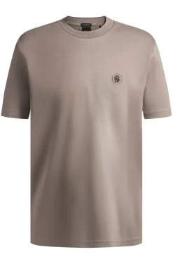 Herren Boss Green Thermoregulierendes T-Shirt aus Baumwolle mit Double-B-Monogramm