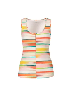 Damen Marc Cain Top mit Streifen im Batik-Look