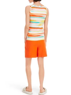 Damen Marc Cain Top mit Streifen im Batik-Look