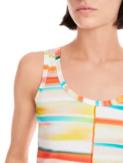 Damen Marc Cain Top mit Streifen im Batik-Look