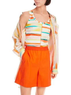 Damen Marc Cain Top mit Streifen im Batik-Look