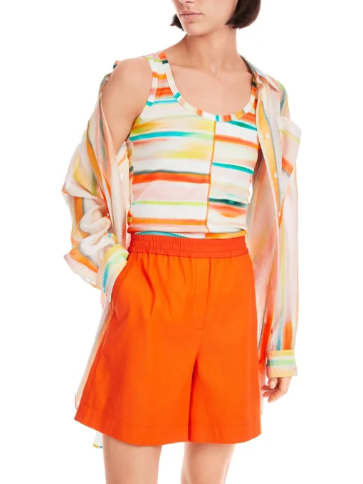 Damen Marc Cain Top mit Streifen im Batik-Look