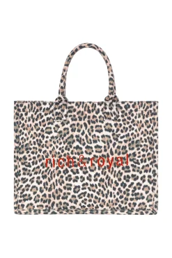 Damen Rich & Royal Tote Bag Mit Leo-Print