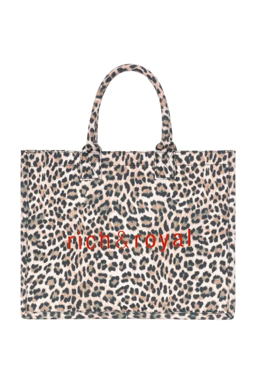Damen Rich & Royal Tote Bag Mit Leo-Print