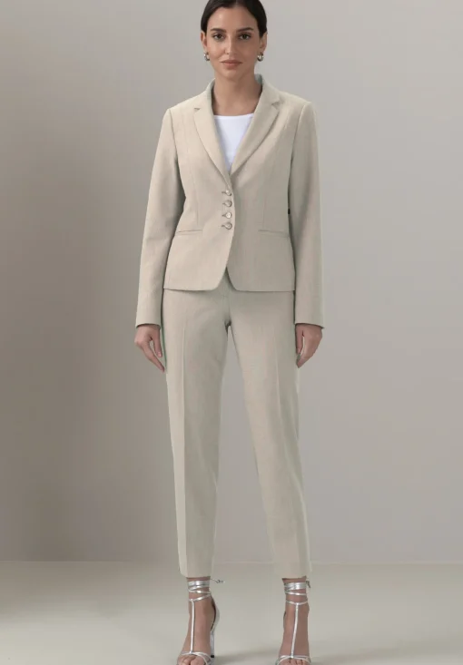 Damen Bianca Trendige Stretch-Hose mit breitem Formbund