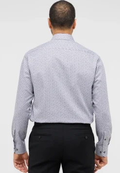 Herren Eterna Trendiges bedrucktes Langarmhemd