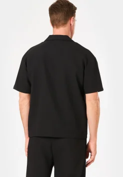 Herren Pegador TROY PLISSEE SUMMER SHIRT BLACK
