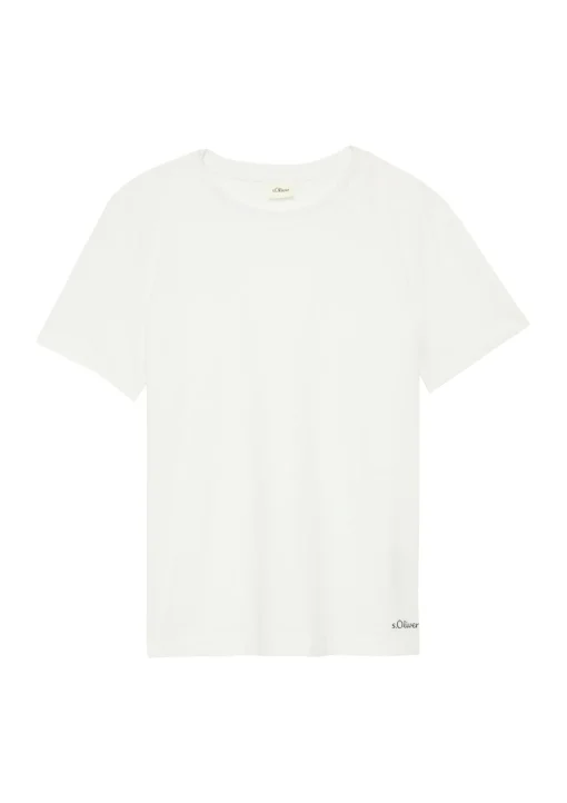 Kinder s.Oliver T-Shirt aus Baumwolle mit kleinem Schriftprint