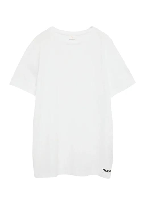 Kinder s.Oliver T-Shirt aus Baumwolle mit kleinem Schriftprint