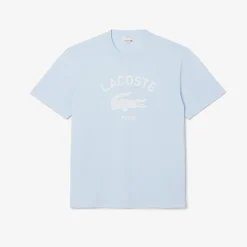 Herren Lacoste T-Shirt aus Baumwolle mit Signatur-Print