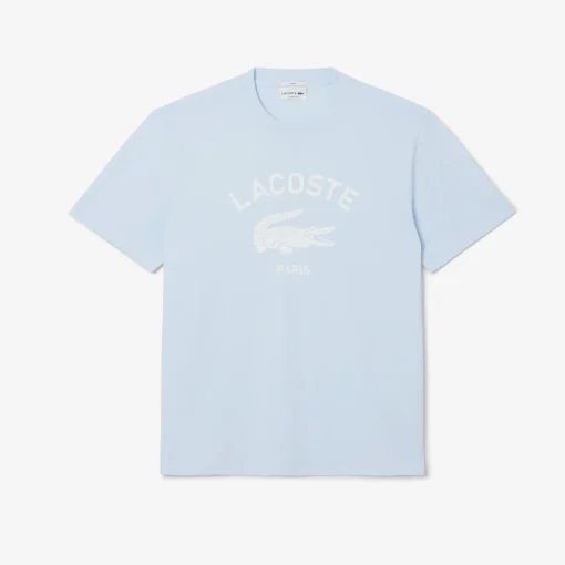 Herren Lacoste T-Shirt aus Baumwolle mit Signatur-Print
