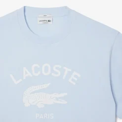 Herren Lacoste T-Shirt aus Baumwolle mit Signatur-Print