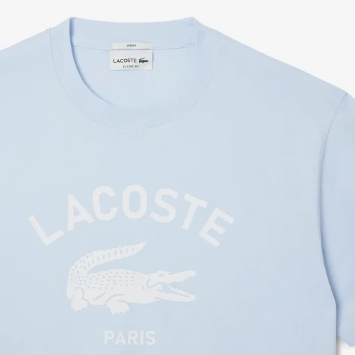 Herren Lacoste T-Shirt aus Baumwolle mit Signatur-Print