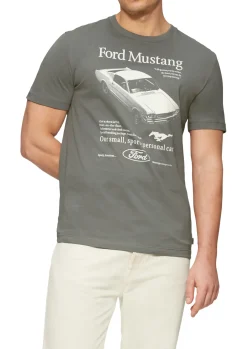 Herren s.Oliver T-Shirt aus Baumwolle mit Frontprint
