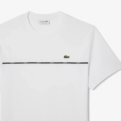 Herren Lacoste T-Shirt aus Baumwolljersey mit -Einfassung